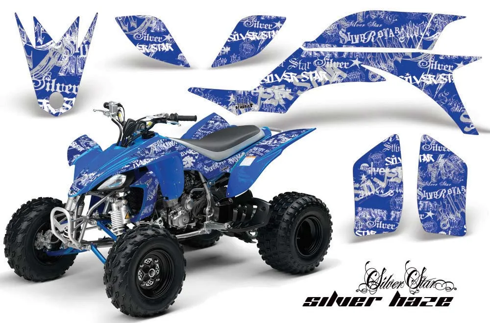 Yamaha YFZ 450 ATV Graphic Kit - 2004-2014 Silver Star - Silverhaze White
