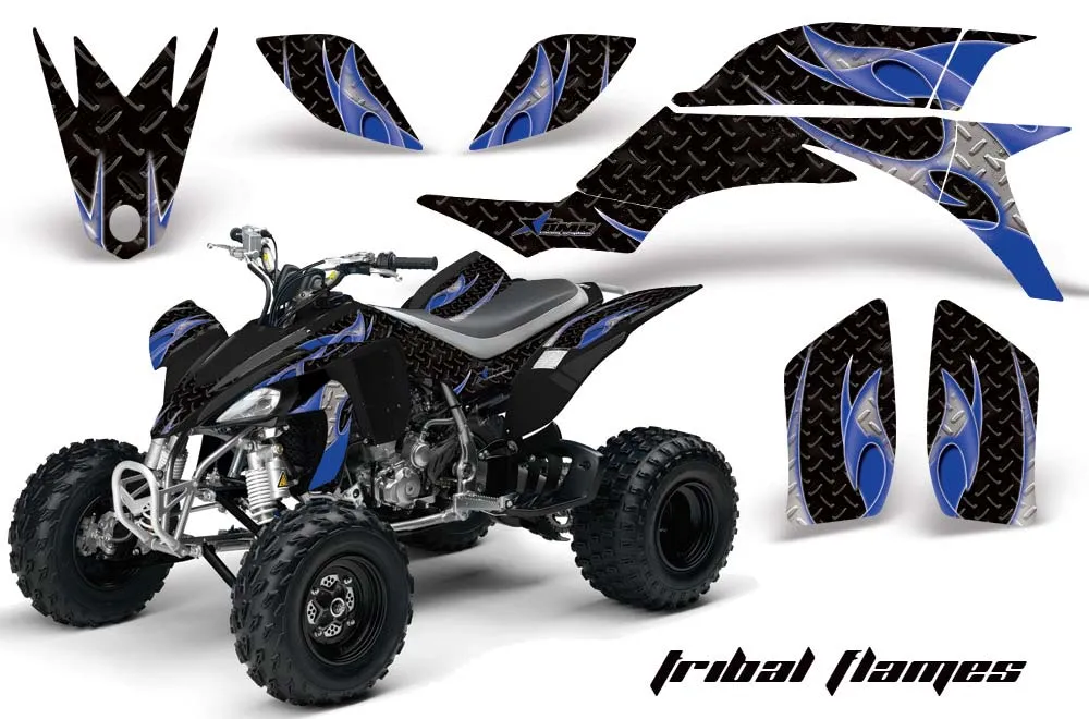 Yamaha YFZ 450 ATV Graphic Kit - 2004-2014 Tribal Flames Blue
