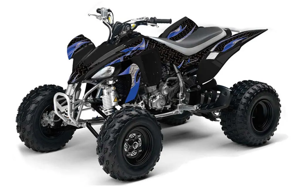 Yamaha YFZ 450 ATV Graphic Kit - 2004-2014 Tribal Flames Blue
