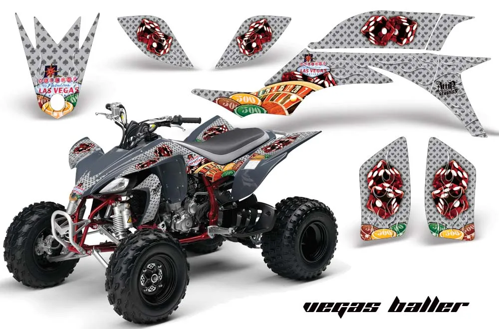 Yamaha YFZ 450SE / 450R ATV Graphic Kit - 2009-2013 Vegas Baller Silver