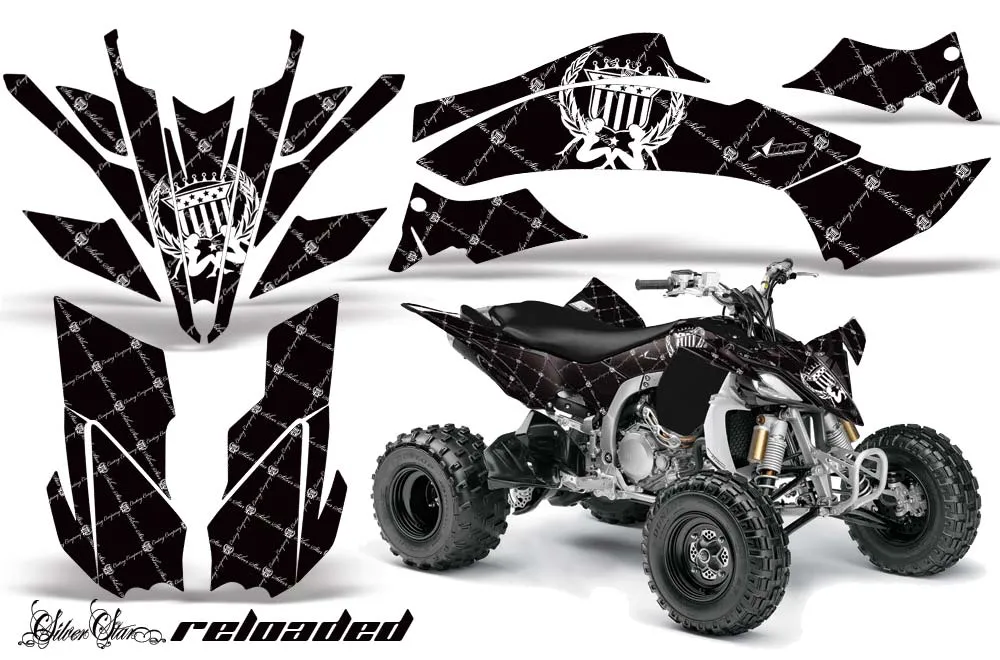 Yamaha YFZ 450SE / 450R ATV Graphic Kit - 2009-2013 Silver Star - Reloaded Black
