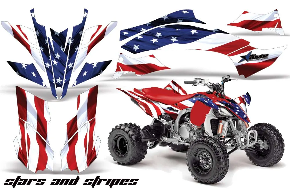 Yamaha YFZ 450SE / 450R ATV Graphic Kit - 2009-2013 Stars n Stripes Red