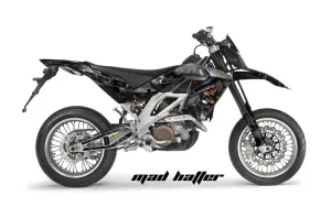 Aprilia SXV 4.5 / 5.5 Dirt Bike Graphic Kit - 2006-2015 Mad Hatter Black
