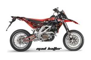 Aprilia SXV 4.5 / 5.5 Dirt Bike Graphic Kit - 2006-2015 Mad Hatter Red
