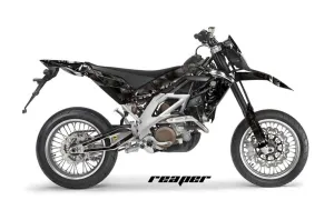 Aprilia SXV 4.5 / 5.5 Dirt Bike Graphic Kit - 2006-2015 Reaper Black