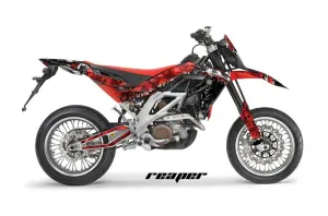 Aprilia SXV 4.5 / 5.5 Dirt Bike Graphic Kit - 2006-2015 Reaper Red