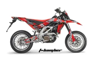 Aprilia SXV 4.5 / 5.5 Dirt Bike Graphic Kit - 2006-2015 T Bomber Red