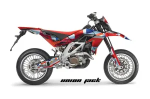 Aprilia SXV 4.5 / 5.5 Dirt Bike Graphic Kit - 2006-2015 Union Jack Red