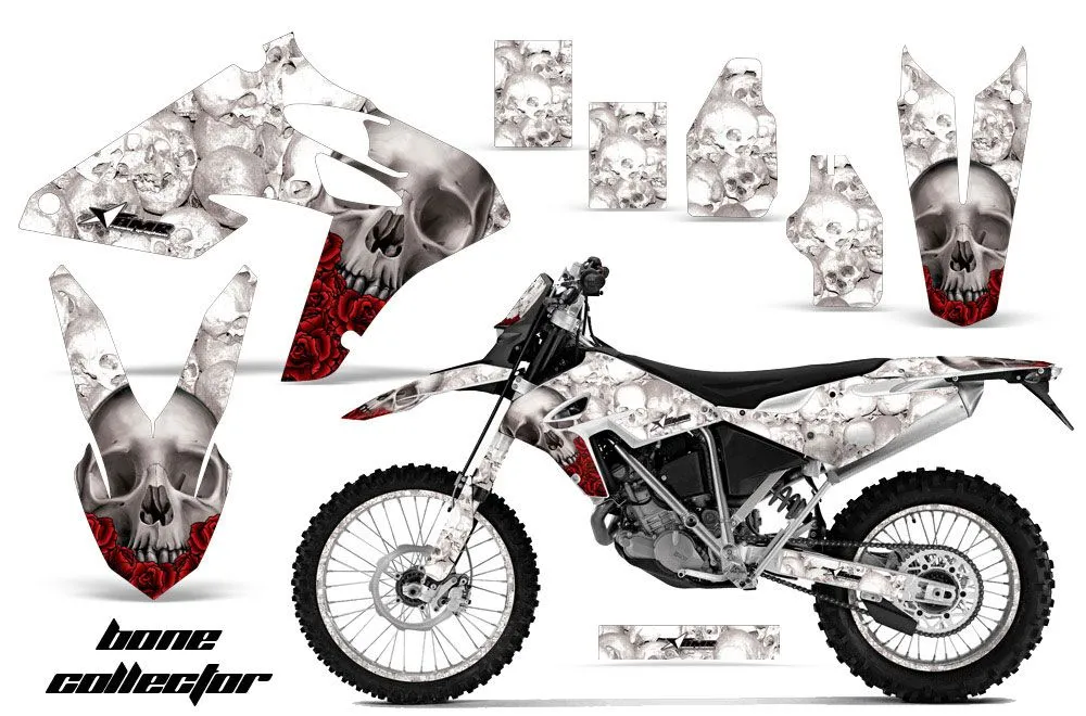 BMW G450x Dirt Bike Graphic Kit - 2010-2011 Bone Collector White