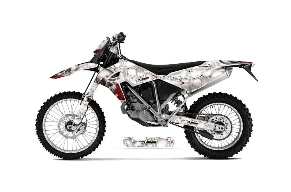 BMW G450x Dirt Bike Graphic Kit - 2010-2011 Bone Collector White