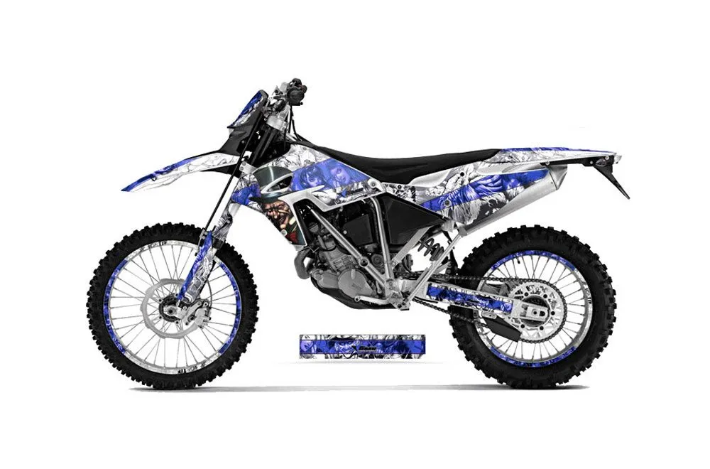 BMW G450x Dirt Bike Graphic Kit - 2010-2011 Mad Hatter White