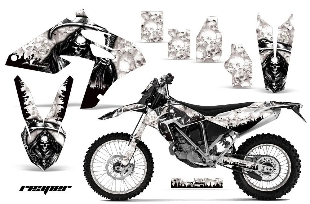 BMW G450x Dirt Bike Graphic Kit - 2010-2011 Reaper White