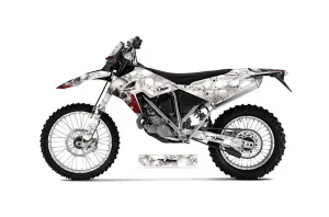 BMW G450x Dirt Bike Graphic Kit - 2010-2011 Bone Collector White