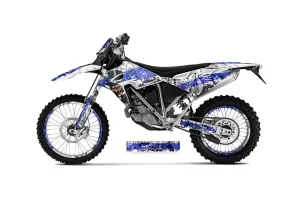 BMW G450x Dirt Bike Graphic Kit - 2010-2011 Mad Hatter White