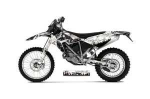 BMW G450x Dirt Bike Graphic Kit - 2010-2011 Reaper White
