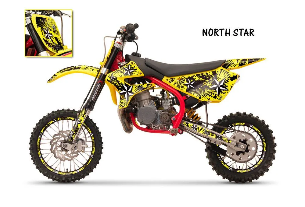 Cobra CX 50 Sr King Dirt Bike Graphic Kit - 2002-2011 Reaper Yellow