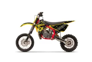Cobra CX 65 Dirt Bike Graphic Kit - 2007-2011 Silver Star - Silverhaze Yellow