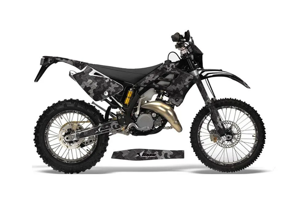Gas Gas EC 250 Dirt Bike Graphic Kit - 2006-2008 Camoplate Black