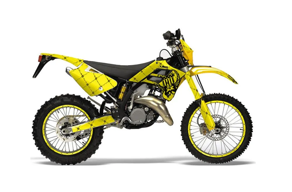 Gas Gas EC 250 Dirt Bike Graphic Kit - 2006-2008 Silver Star - Reloaded Yellow