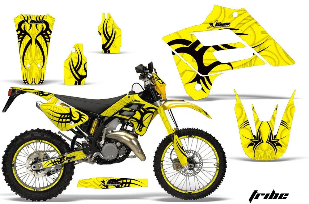 Gas Gas EC 250 Dirt Bike Graphic Kit - 2006-2008 Tribe Yellow
