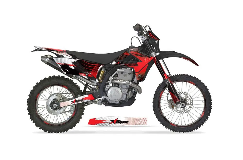 Gas Gas EC 250 Dirt Bike Graphic Kit - 2009-2010 Carbon X Red