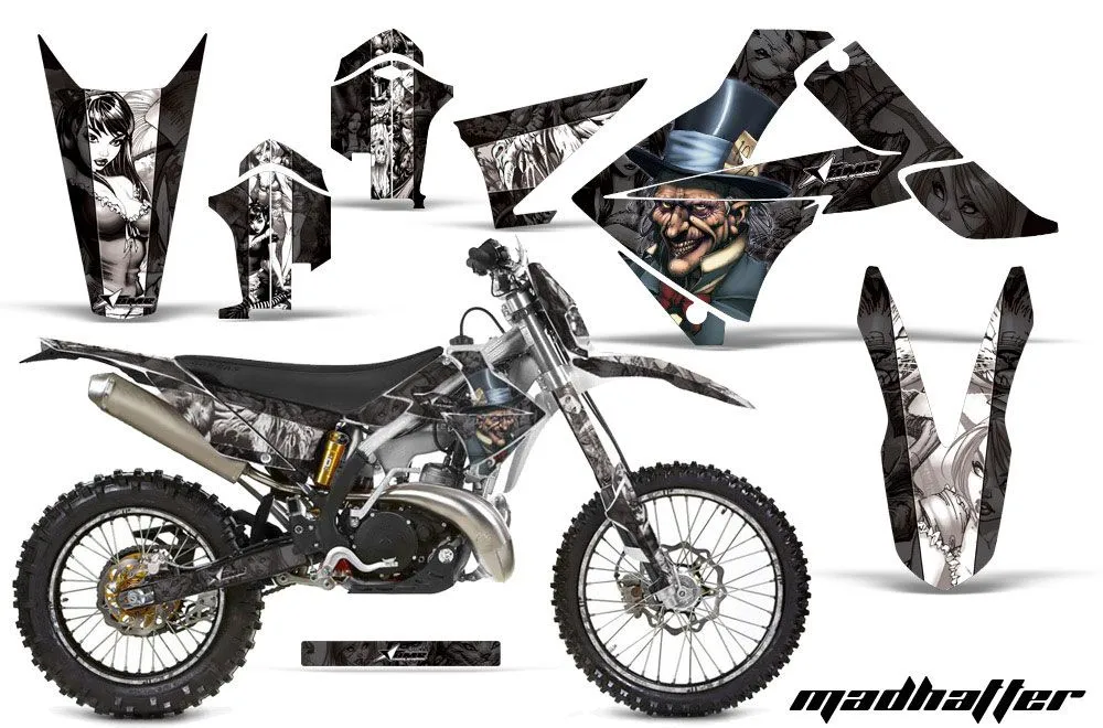 Gas Gas EC 250 Dirt Bike Graphic Kit - 2011-2012 Mad Hatter Black