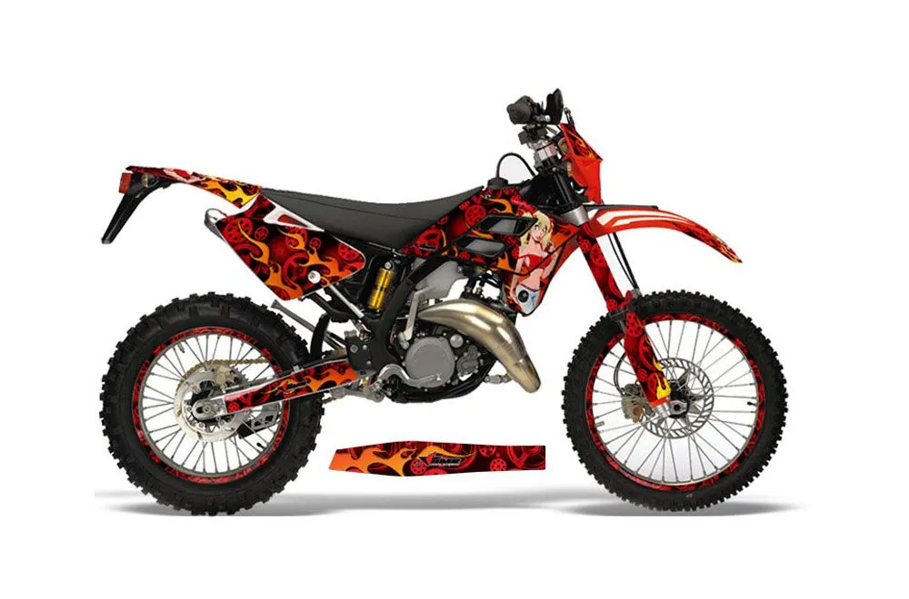 Gas Gas EC 300 Dirt Bike Graphic Kit - 2006-2008 Motorhead Mandy Red