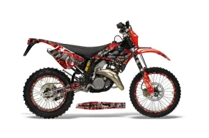 Gas Gas EC 300 Dirt Bike Graphic Kit - 2006-2008 Mad Hatter Red
