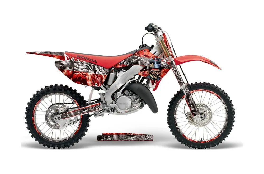 Honda CR125 Dirt Bike Graphic Kit - 1995-2015 Mad Hatter Red