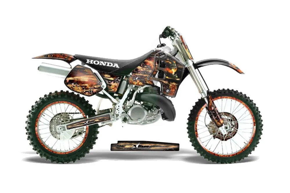 Honda CR500 Dirt Bike Graphic Kit - 1989-2001 Firestorm Black