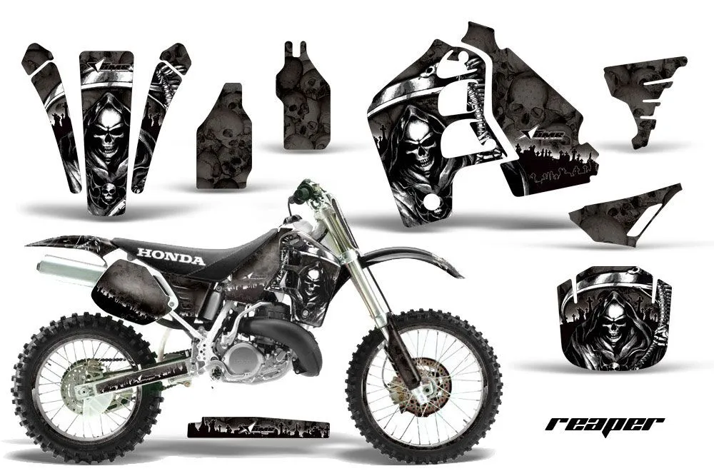 Honda CR500 Dirt Bike Graphic Kit - 1989-2001 Reaper Black