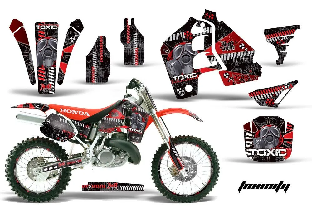 Honda CR500 Dirt Bike Graphic Kit - 1989-2001 Toxicity Red