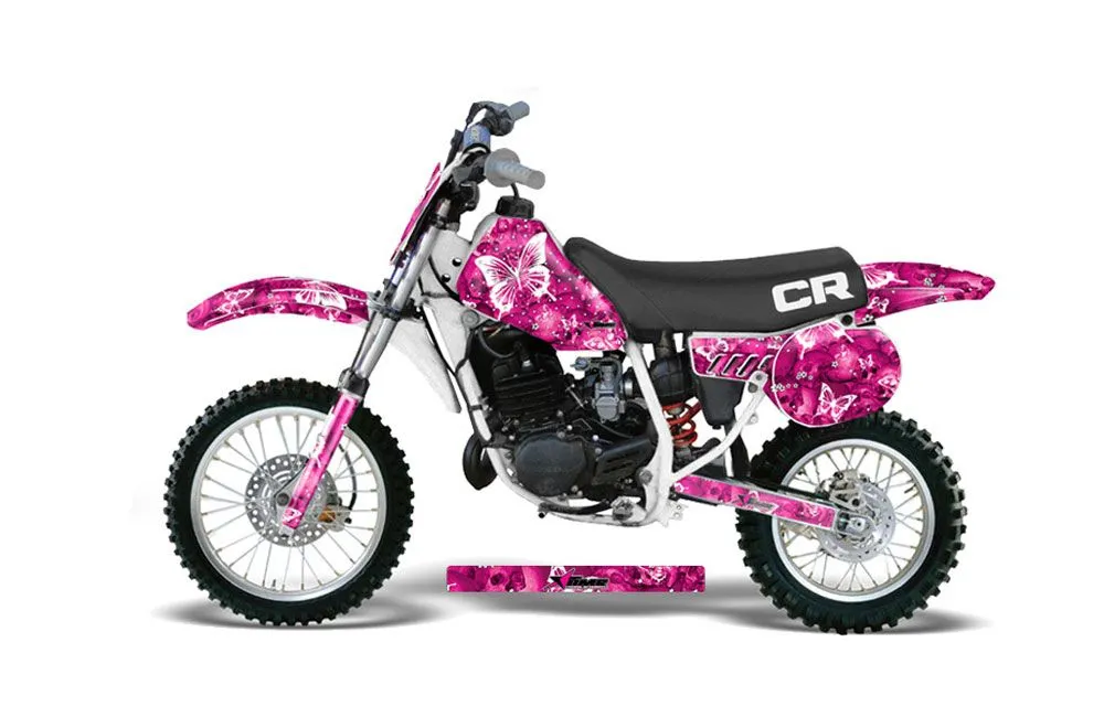 Honda CR60 Dirt Bike Graphic Kit - 1984-1985 Butterfly Pink