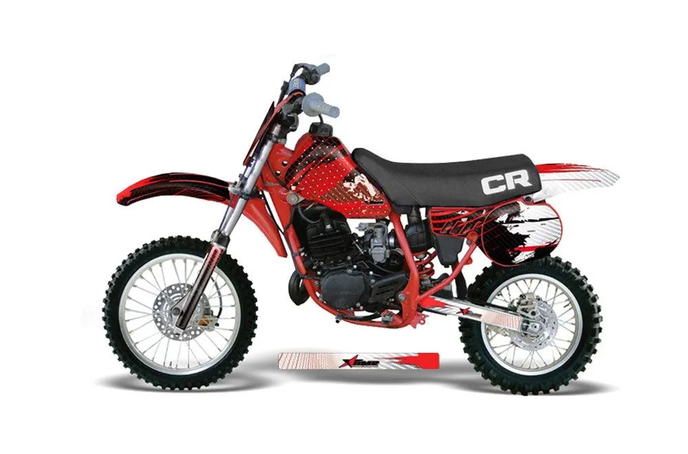 Honda CR60 Dirt Bike Graphic Kit - 1984-1985 Carbon X Red