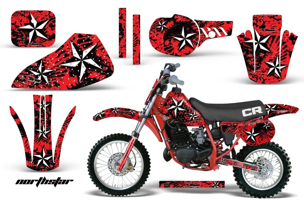 Honda CR60 Dirt Bike Graphic Kit - 1984-1985 Northstar Red