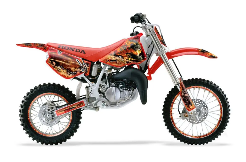 Honda CR80 Dirt Bike Graphic Kit - 1996-2002 Firestorm Red