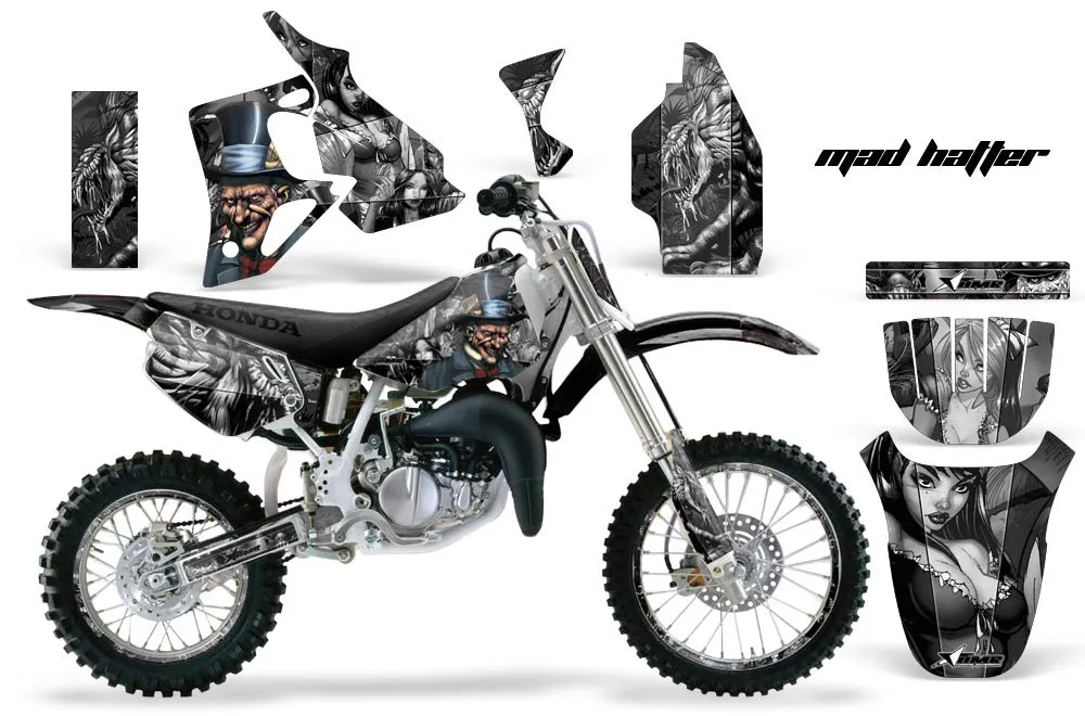 Honda CR80 Dirt Bike Graphic Kit - 1996-2002 Mad Hatter Black