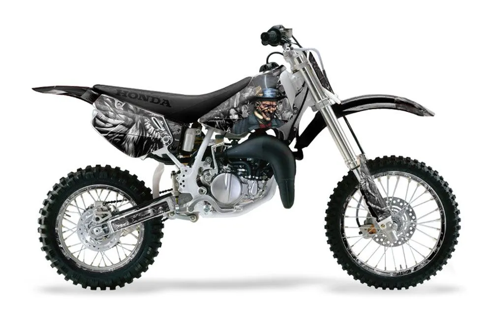 Honda CR80 Dirt Bike Graphic Kit - 1996-2002 Mad Hatter Black