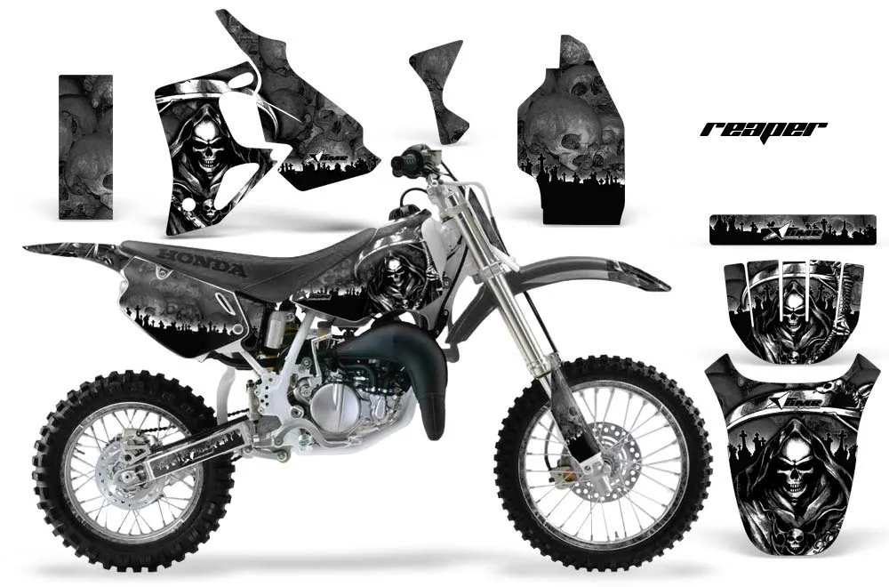 Honda CR80 Dirt Bike Graphic Kit - 1996-2002 Reaper Black