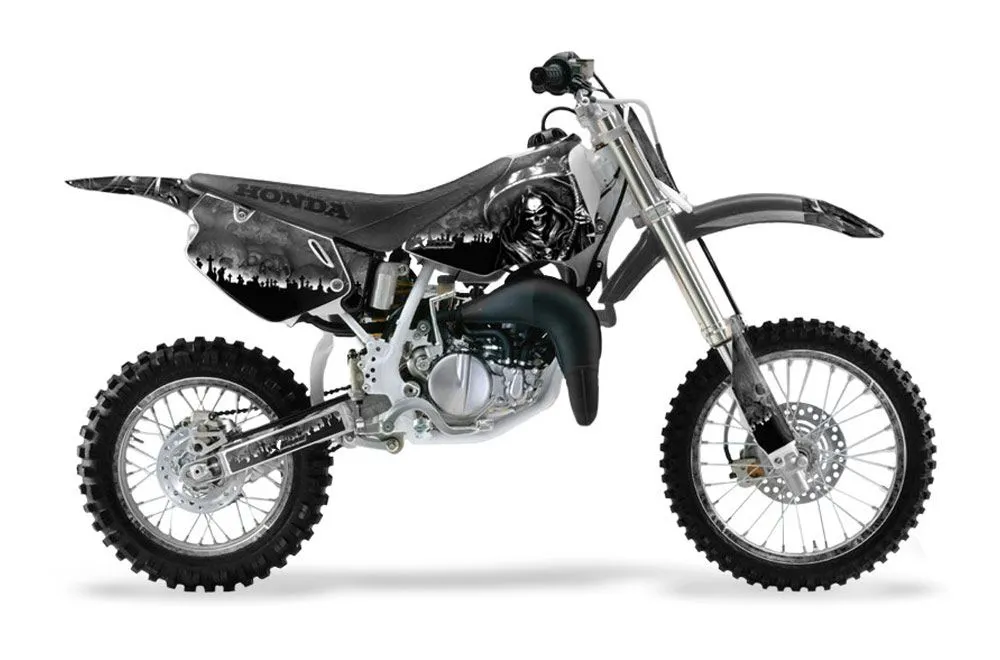 Honda CR80 Dirt Bike Graphic Kit - 1996-2002 Reaper Black