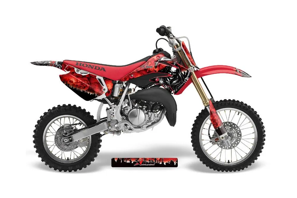 Honda CR85 Dirt Bike Graphic Kit - 2003-2007 Reaper Red