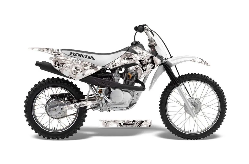 Honda CRF100 Dirt Bike Graphic Kit - 2004-2010 Butterfly White