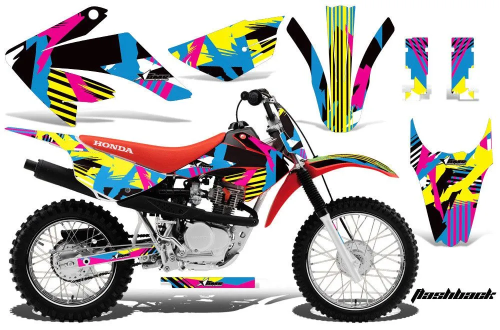 Honda CRF100 Dirt Bike Graphic Kit - 2011-2016 Flashback