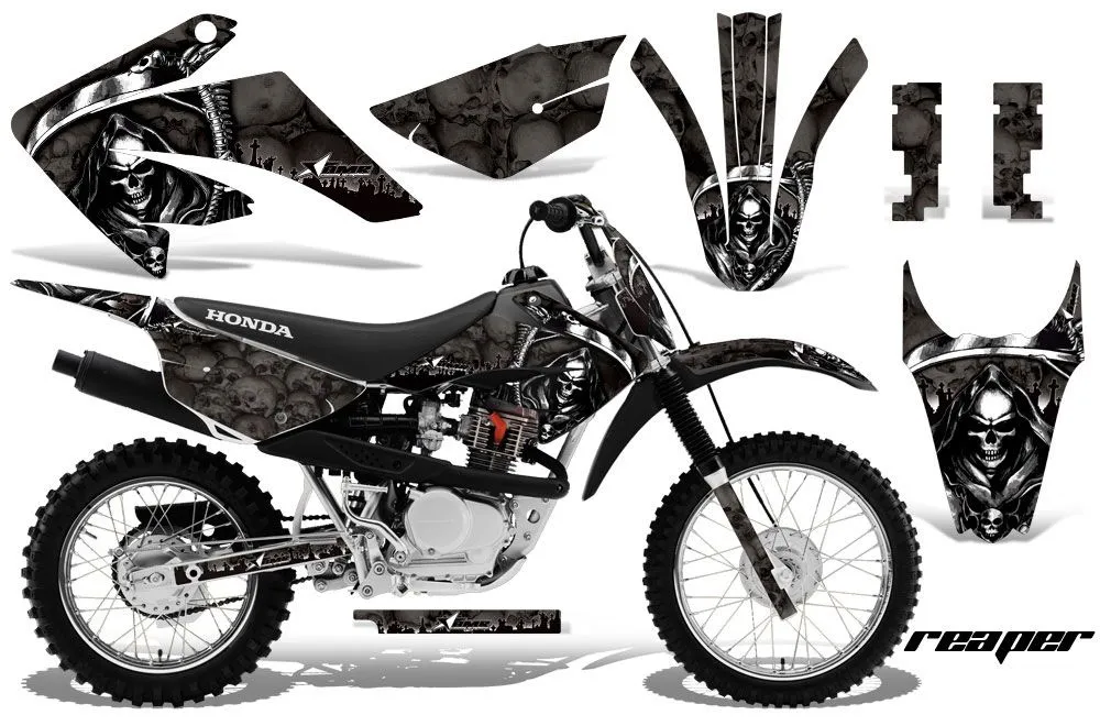 Honda CRF100 Dirt Bike Graphic Kit - 2011-2016 Reaper Black