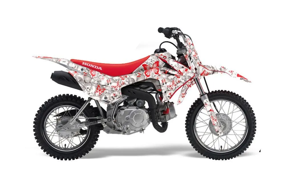 Honda CRF110 F Dirt Bike Graphic Kit - 2013-2018 Butterfly White