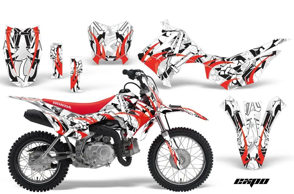 Honda CRF110 F Dirt Bike Graphic Kit - 2013-2018 Expo Red
