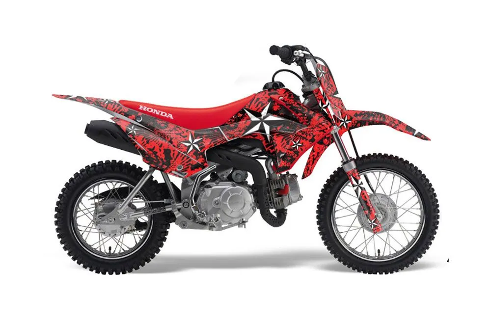 Honda CRF110 F Dirt Bike Graphic Kit - 2013-2018 North Star Red