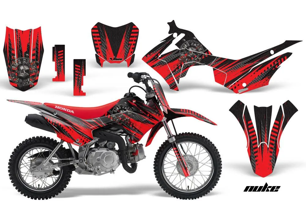 Honda CRF110 F Dirt Bike Graphic Kit - 2013-2018 Nuke Red