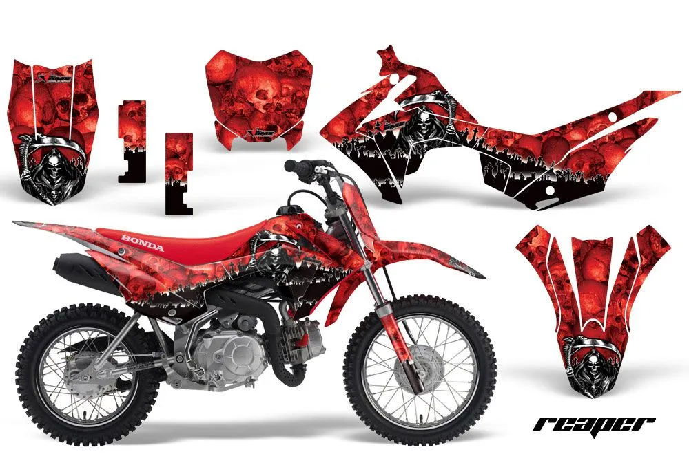 Honda CRF110 F Dirt Bike Graphic Kit - 2013-2018 Reaper Red