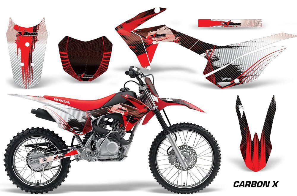 Honda CRF125 F Dirt Bike Graphic Kit - 2014-2018 Carbon X Red